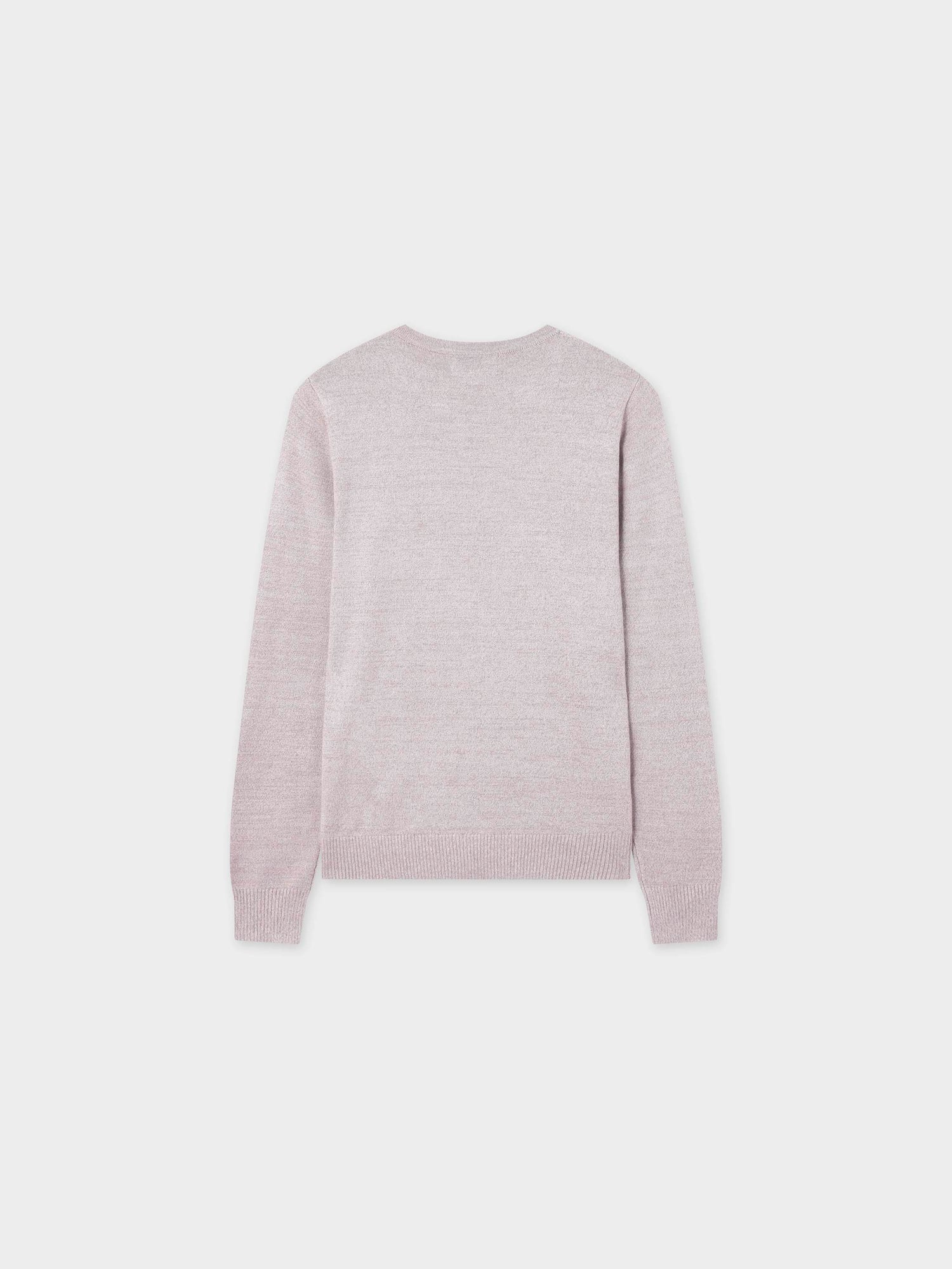 Basic Crew Sweater LS-Heathered Oatmeal