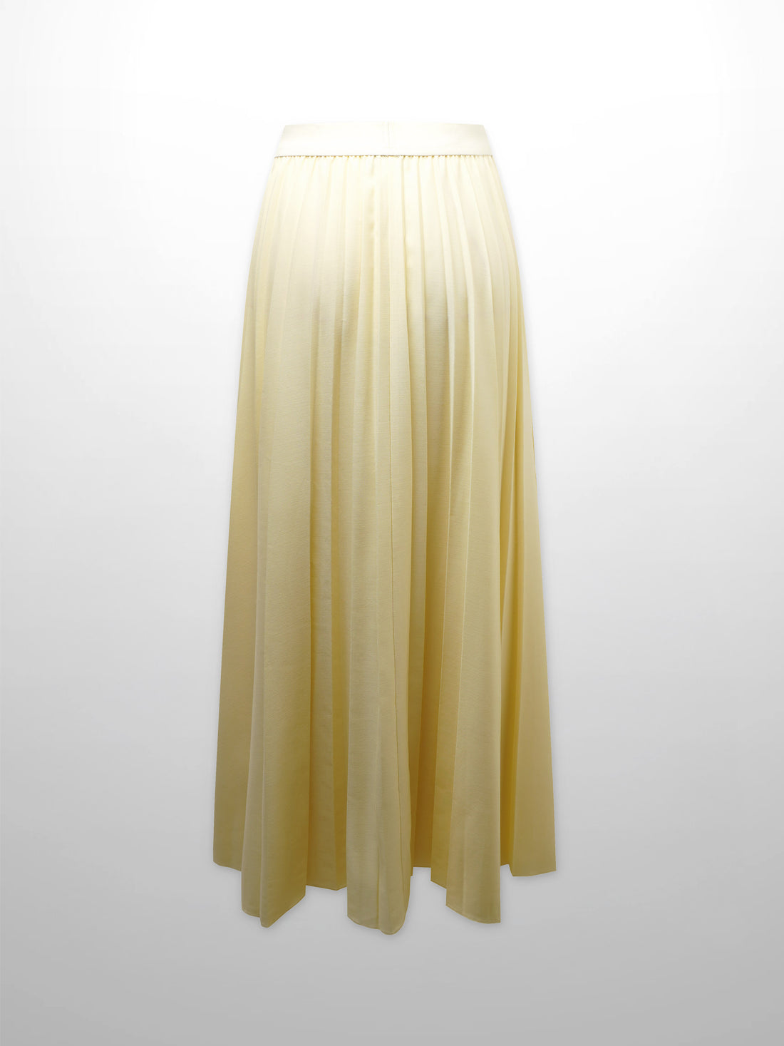 PLEATED SKIRT 37&quot;-PALE YELLOW