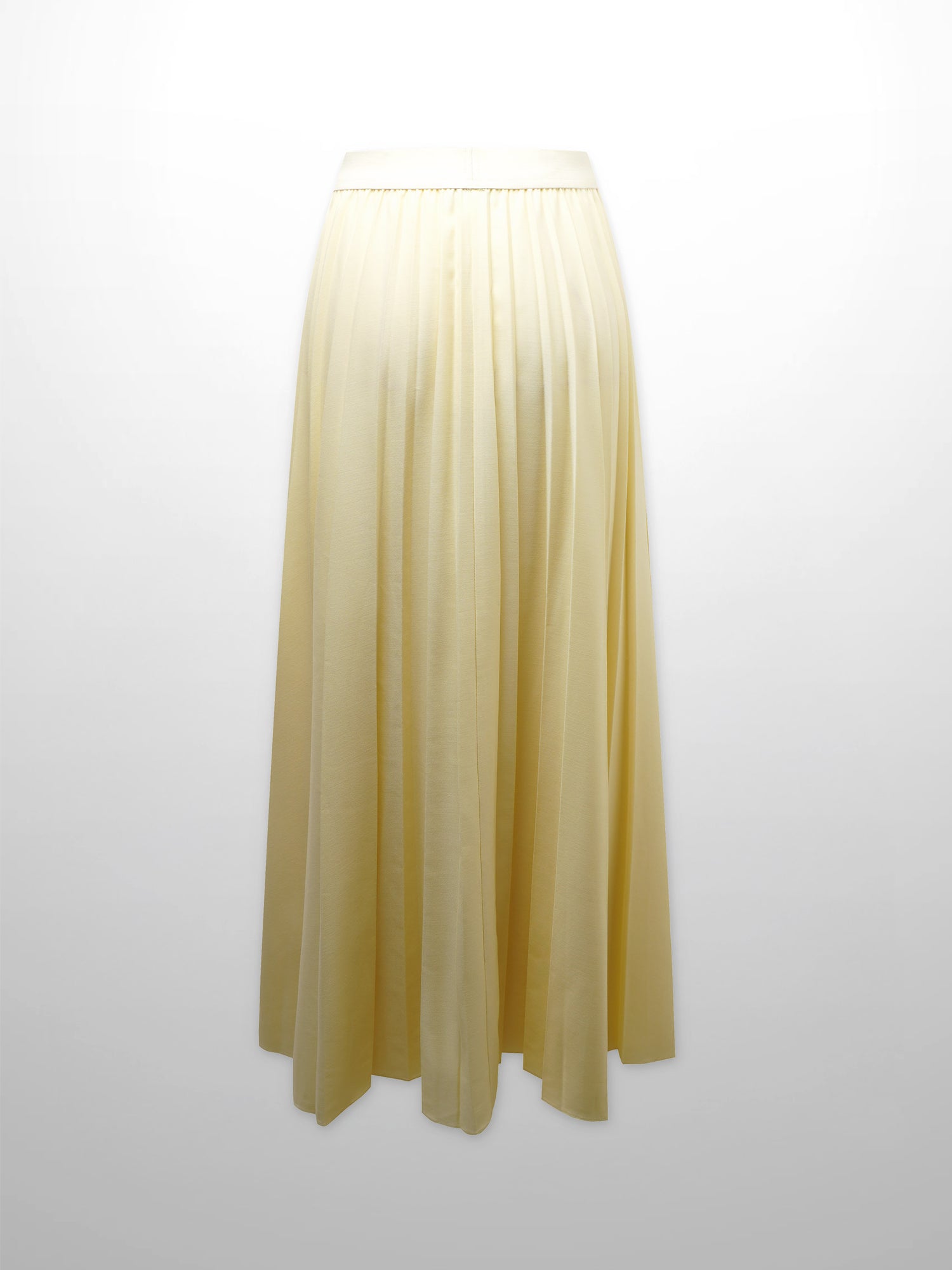 PLEATED SKIRT 37&quot;-PALE YELLOW