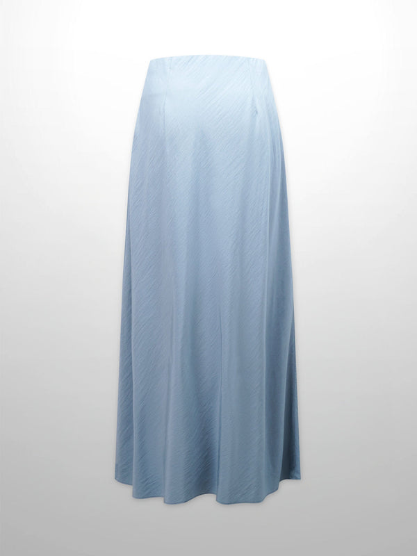 Crinkle Skirt 37"-Robin Blue