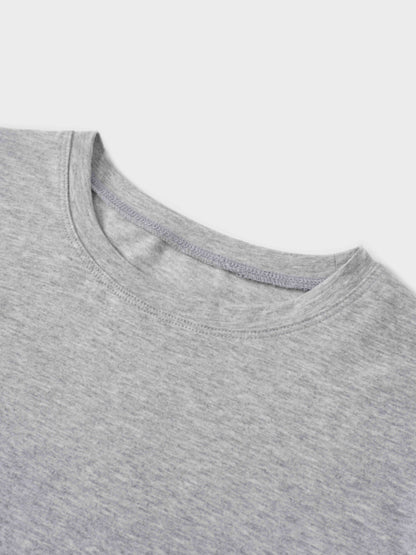 Side Tie T-Shirt-Heathered Grey