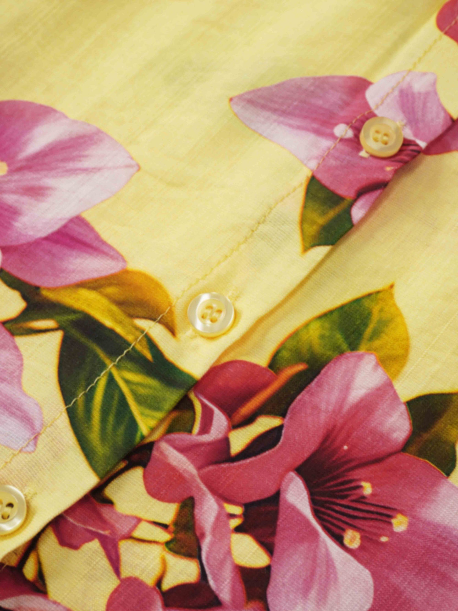 Puff Sleeve Button Down Blouse-Bold Flowers