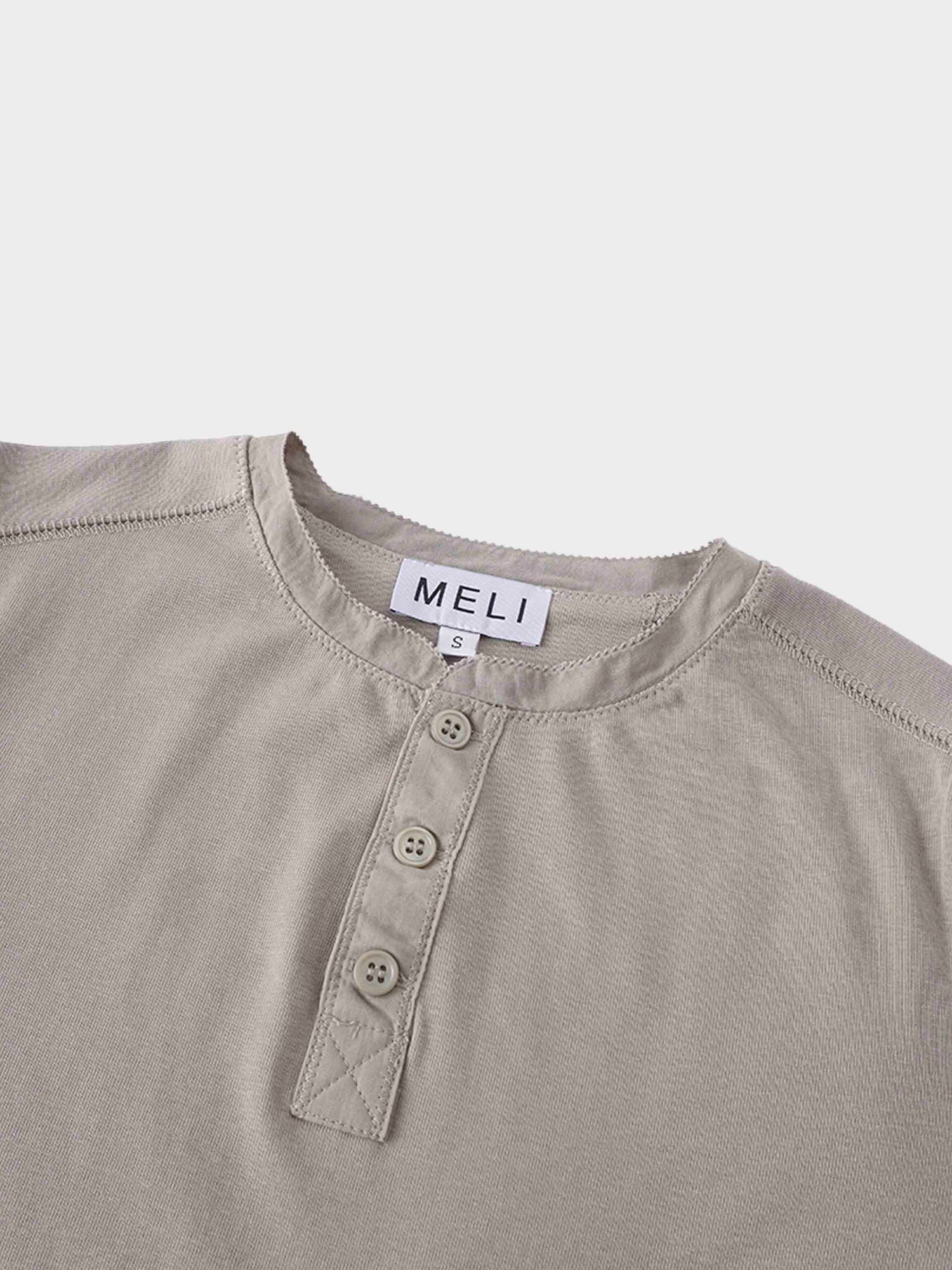 Trim Detail Henley-Light Olive