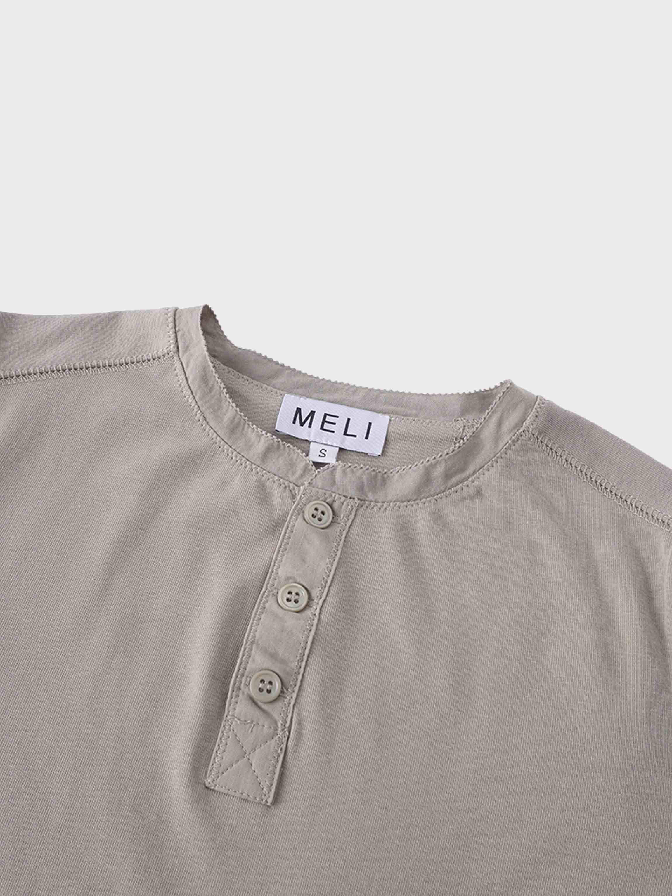 Trim Detail Henley-Light Olive