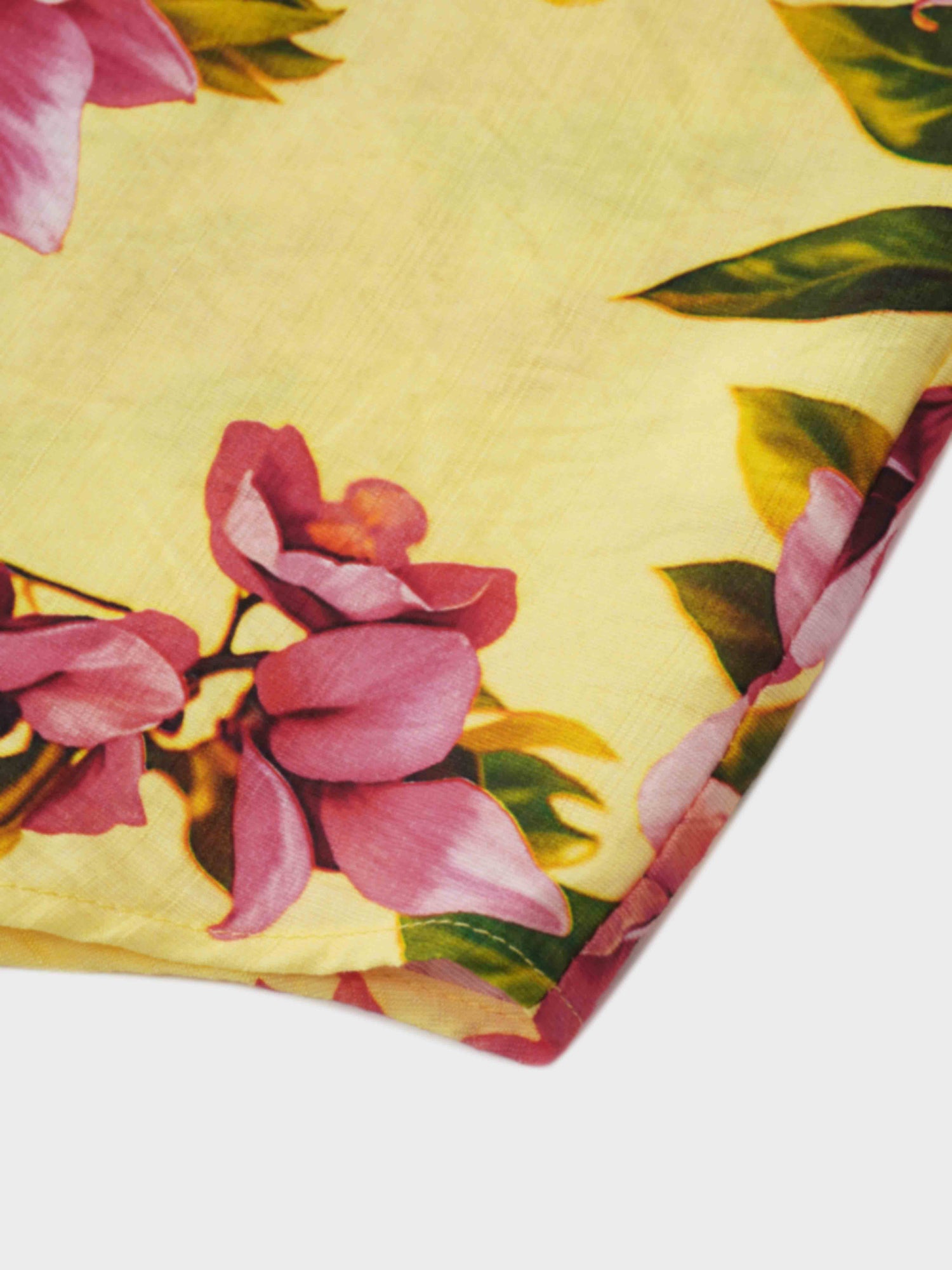 Puff Sleeve Button Down Blouse-Bold Flowers