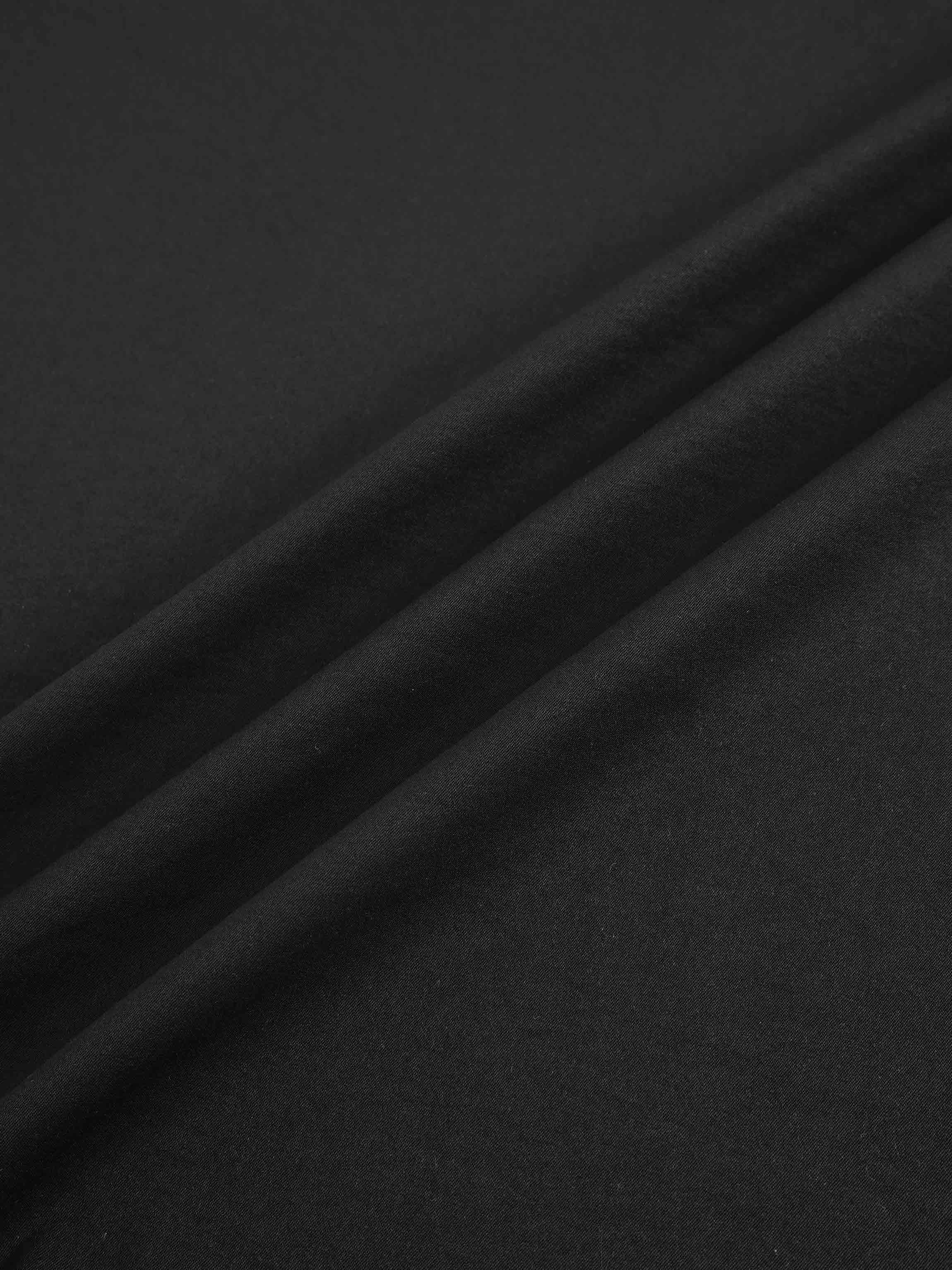 Elastic Waist Ruffle Skirt-Black