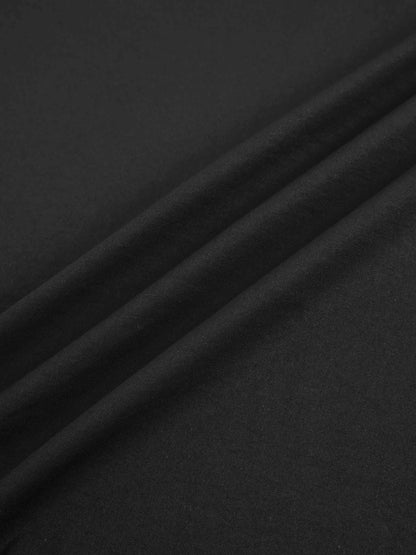 Elastic Waist Ruffle Skirt-Black