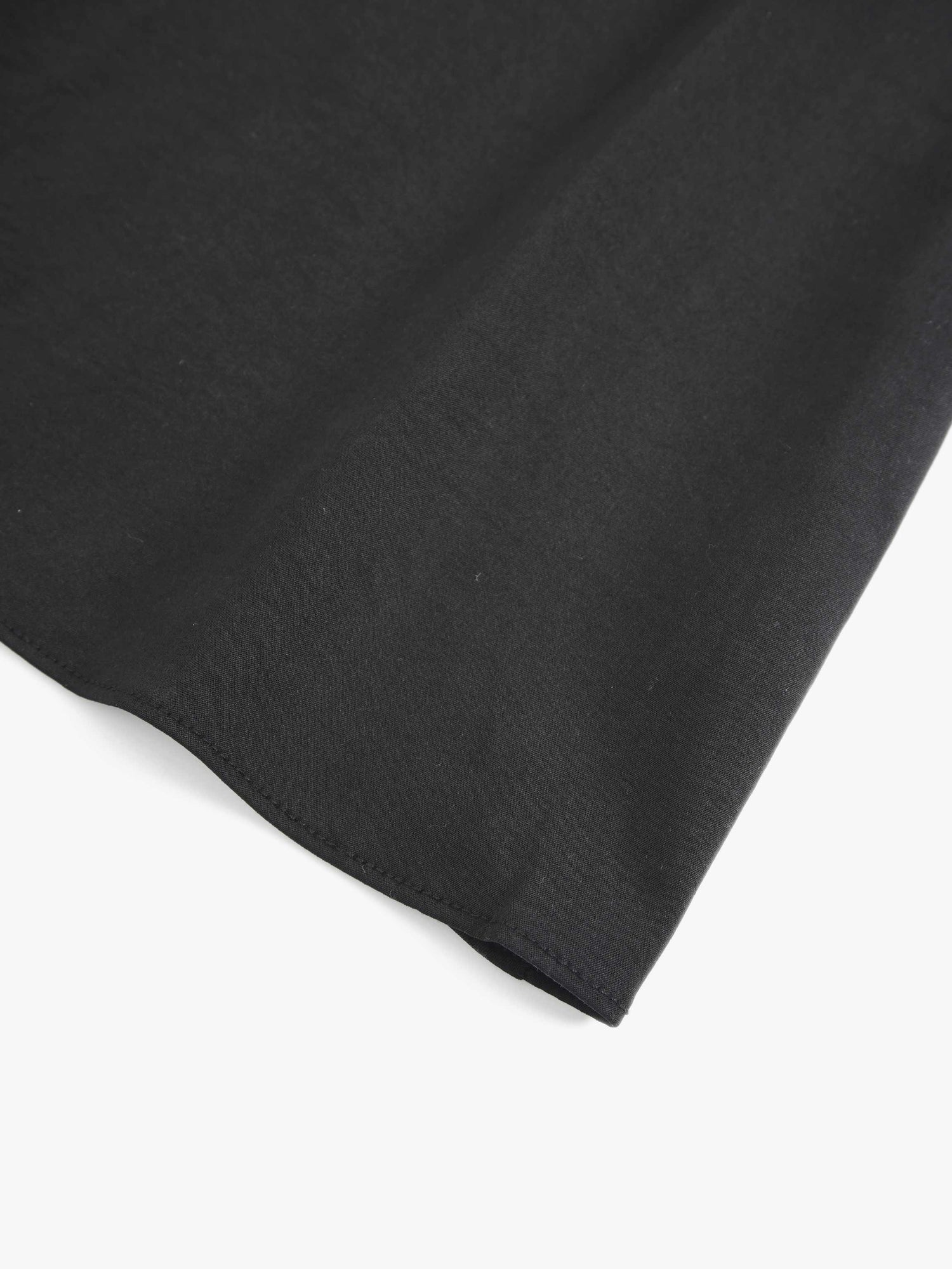 Elastic Waist Ruffle Skirt-Black