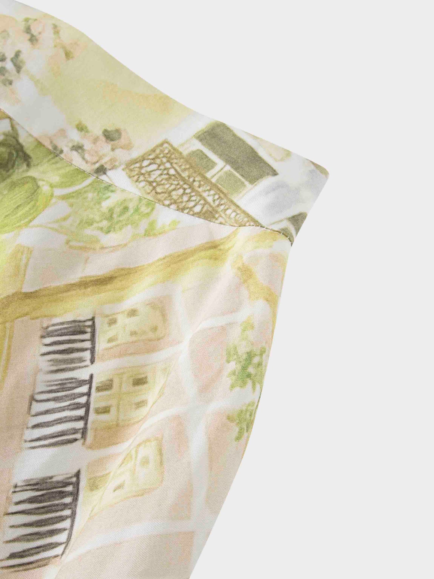 Printed Flare Skirt-City Street