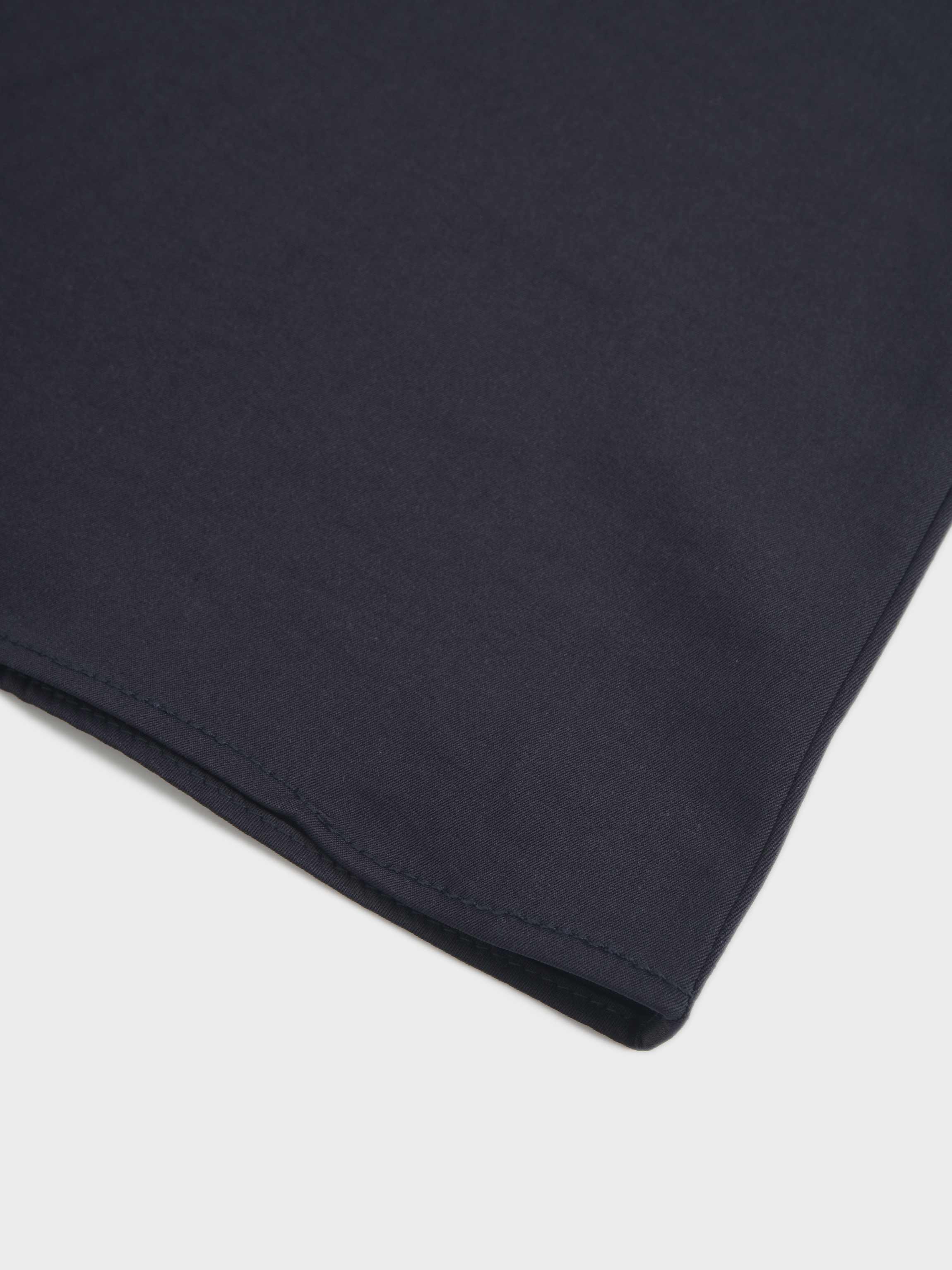 Elastic Waist Ruffle Skirt-Navy