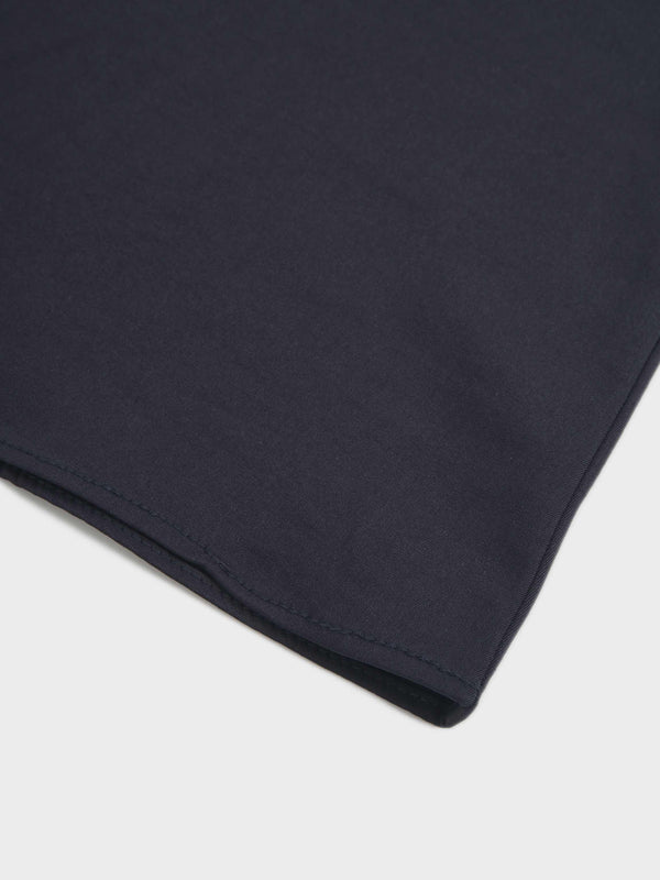 Elastic Waist Ruffle Skirt-Navy