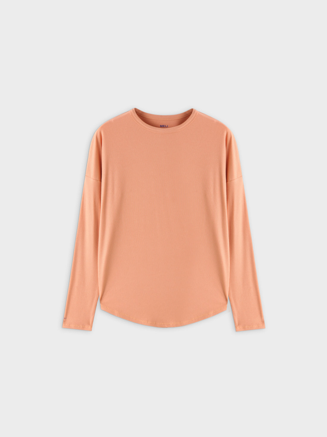 Ribbed Swing Tee-Peach