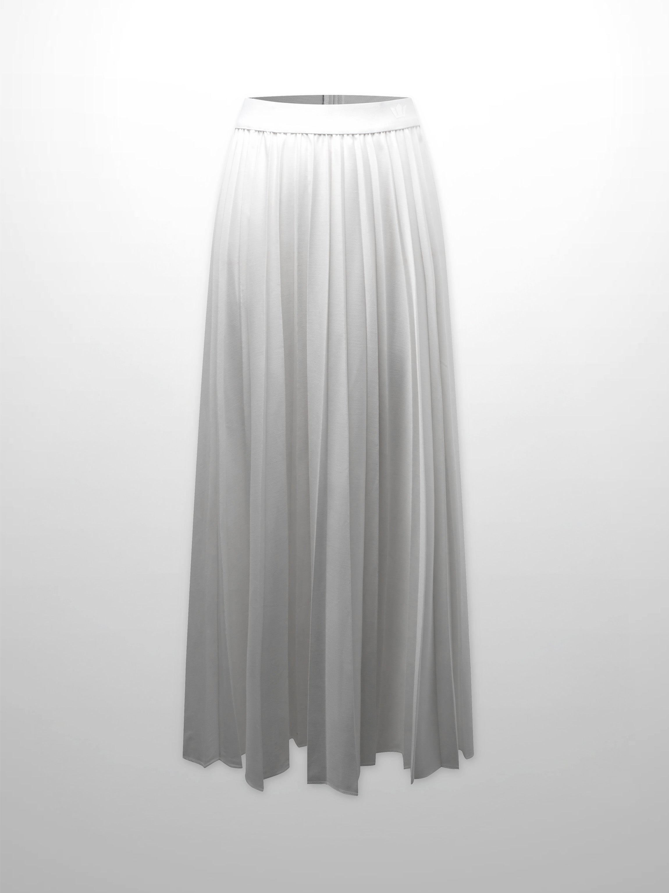 PLEATED SKIRT 35&quot;-WHITE