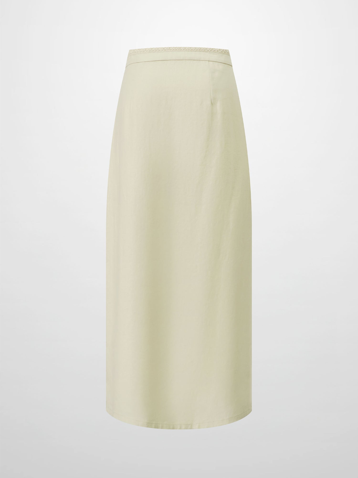 Straight Button Down Maxi Skirt-Cream 27 inch