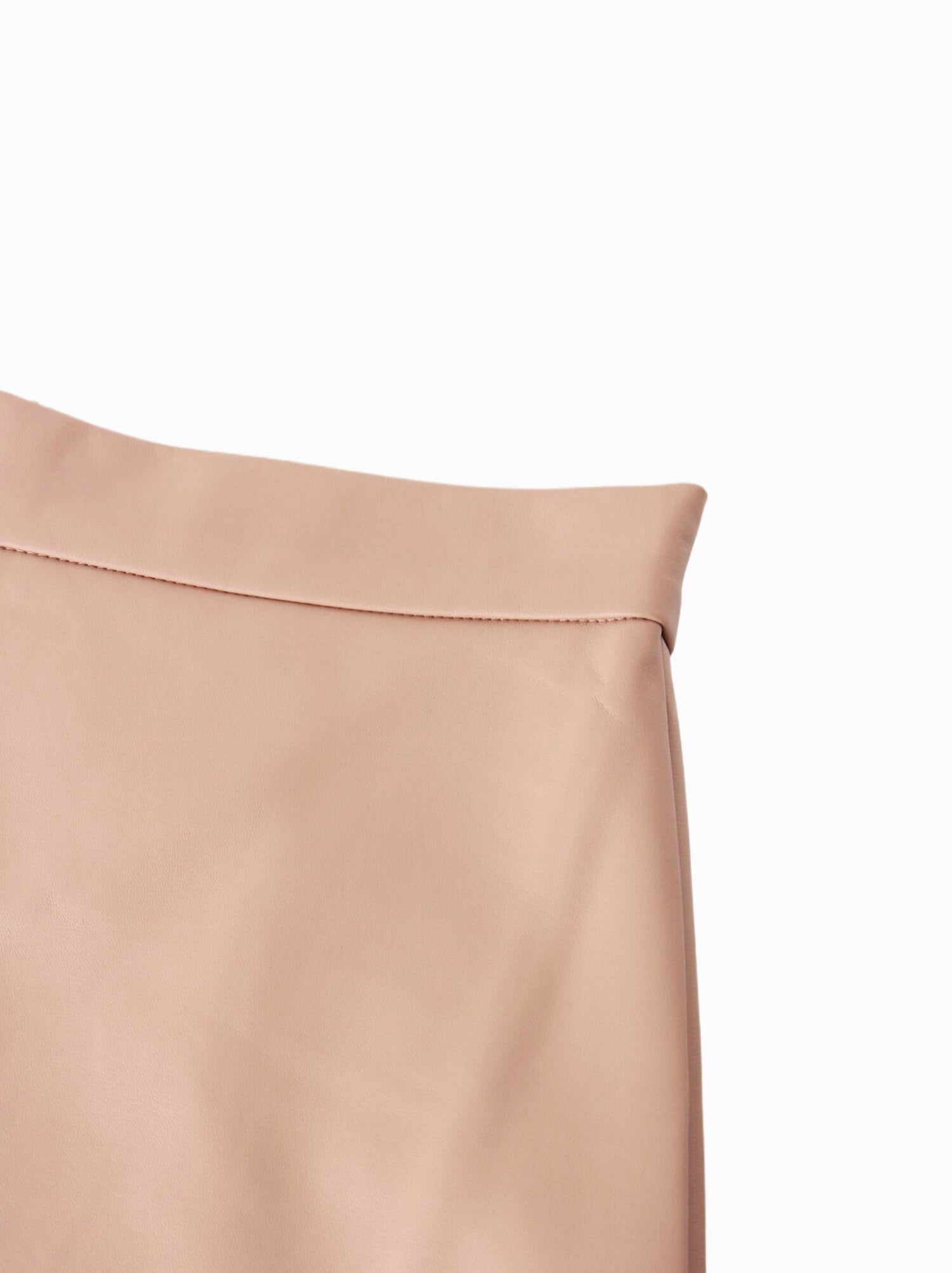 Leather A Line Skirt Peach Fame on Central