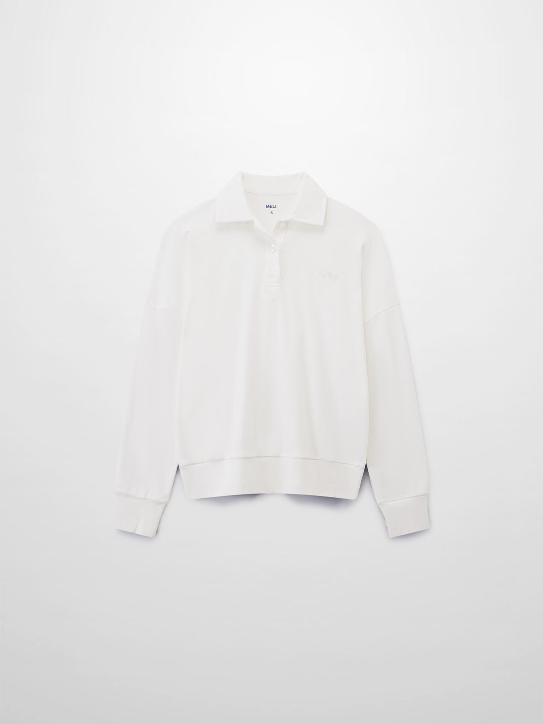 Collared Bomber Tee-White