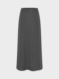 Solid Satin Slip Skirt-Simply Olive