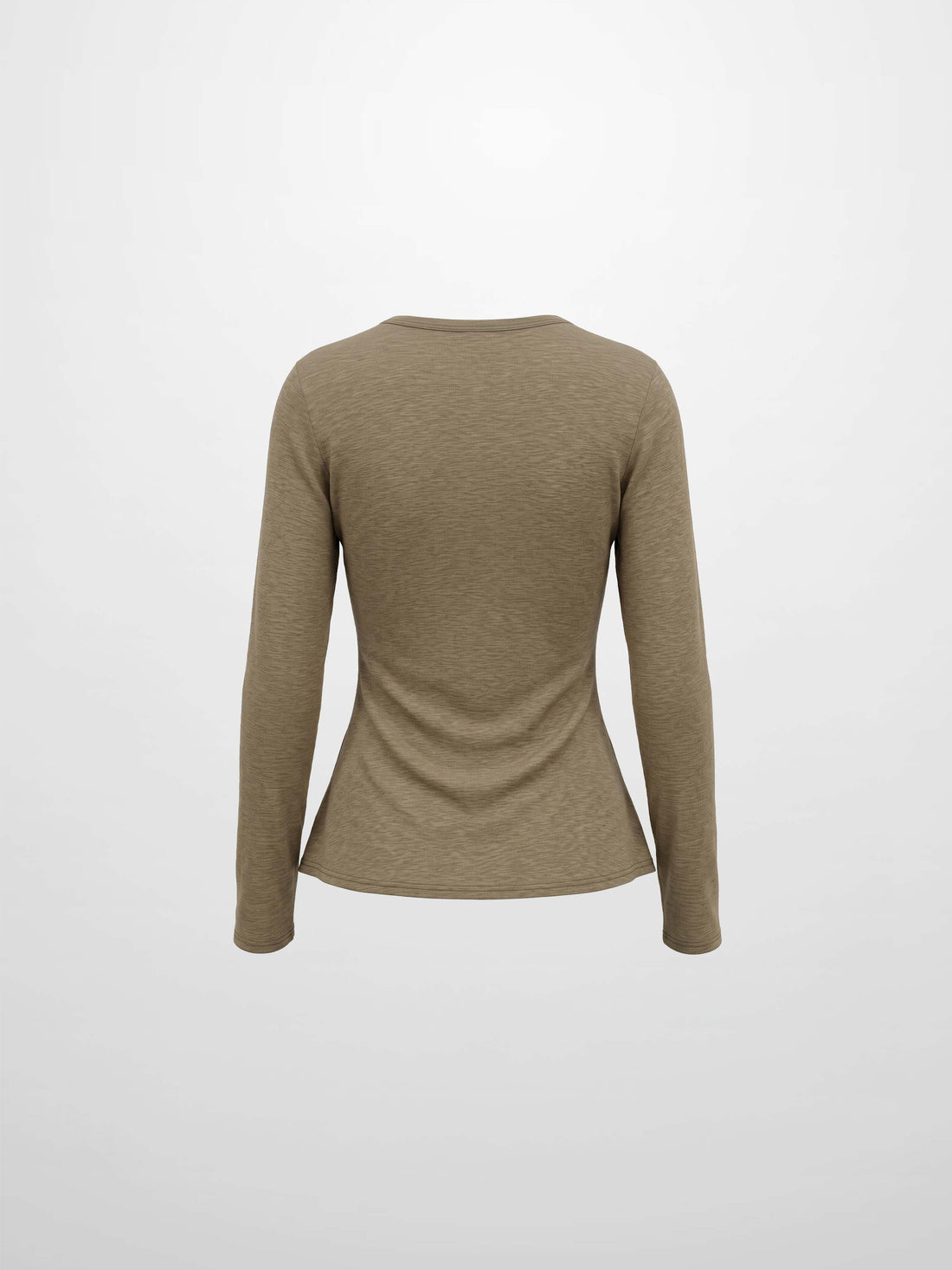 Bottom Crossover Knit Top - Tan