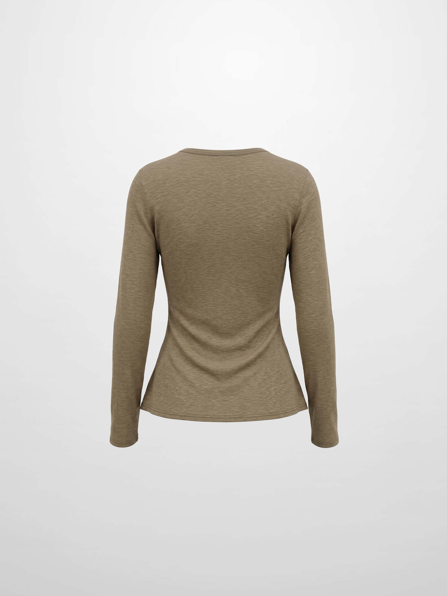 Bottom Crossover Knit Top - Tan