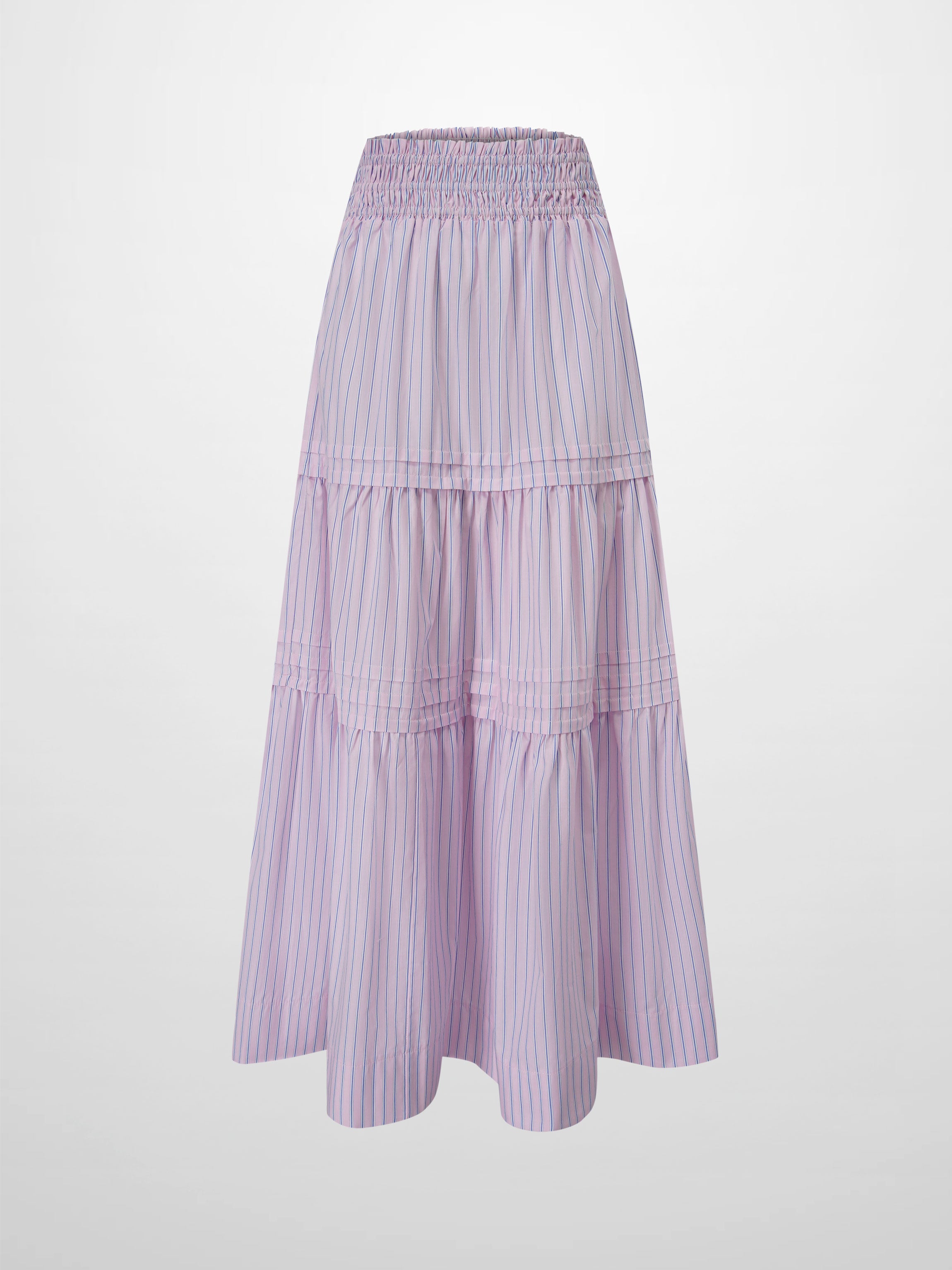 Striped Prairie Skirt-Pink