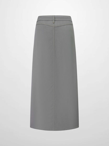 Lightweight A-Line Skirt-Grey