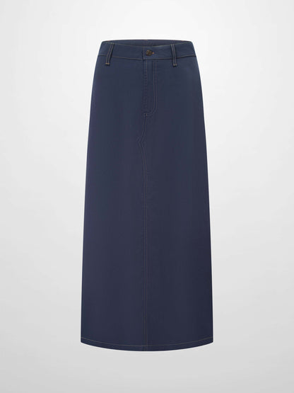 Lightweight A-Line Skirt-Navy