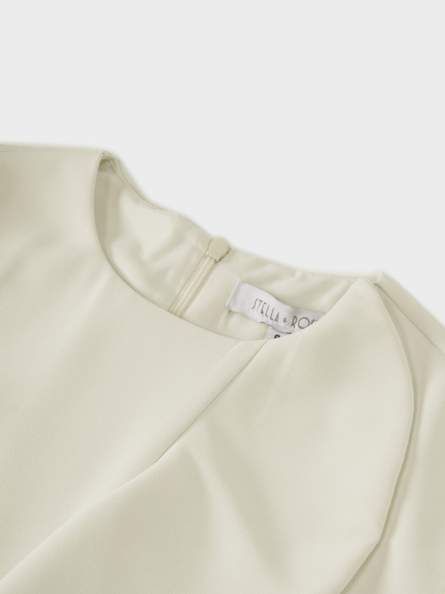 Waist Ruffle Dress-Cream