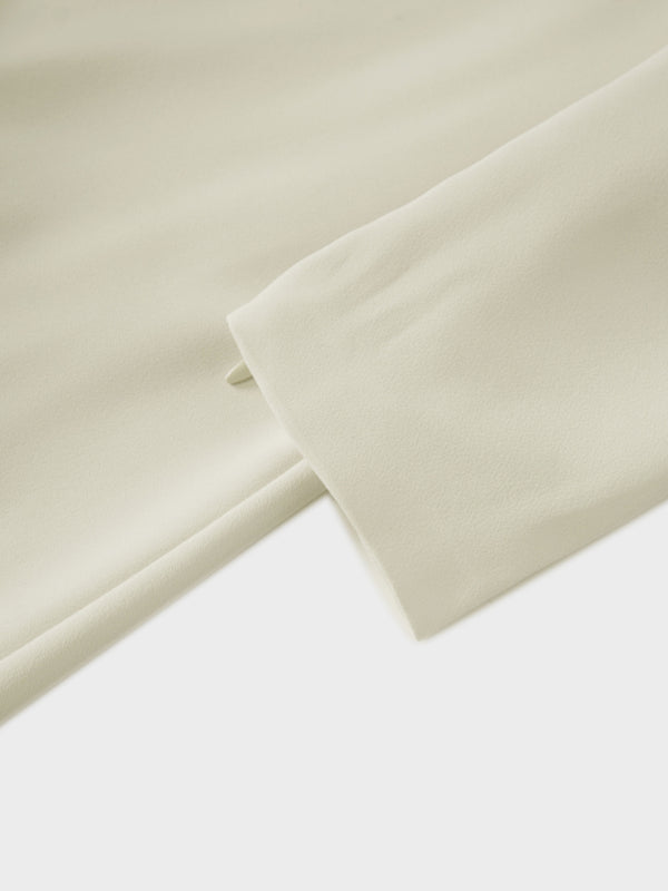 Waist Ruffle Dress-Cream