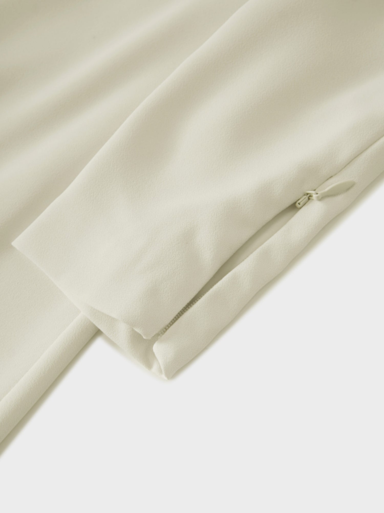 Waist Ruffle Dress-Cream