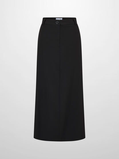 Pleat Back Skirt - Black