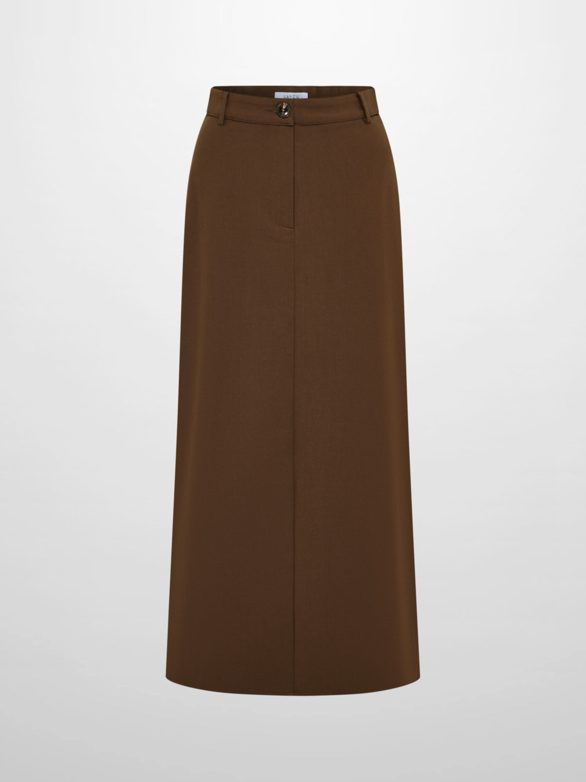 Pleat Back Skirt - Brown