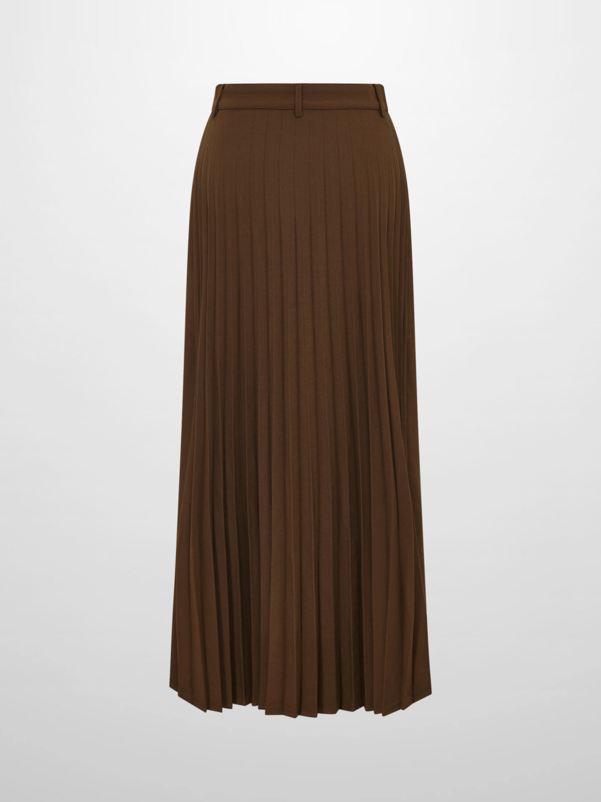 Pleat Back Skirt - Brown