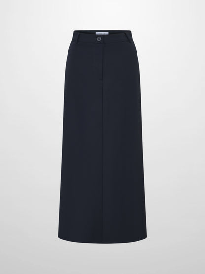 Pleat Back Skirt - Navy