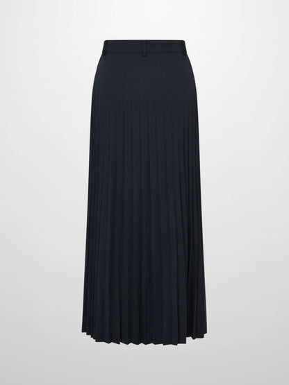 Pleat Back Skirt - Navy