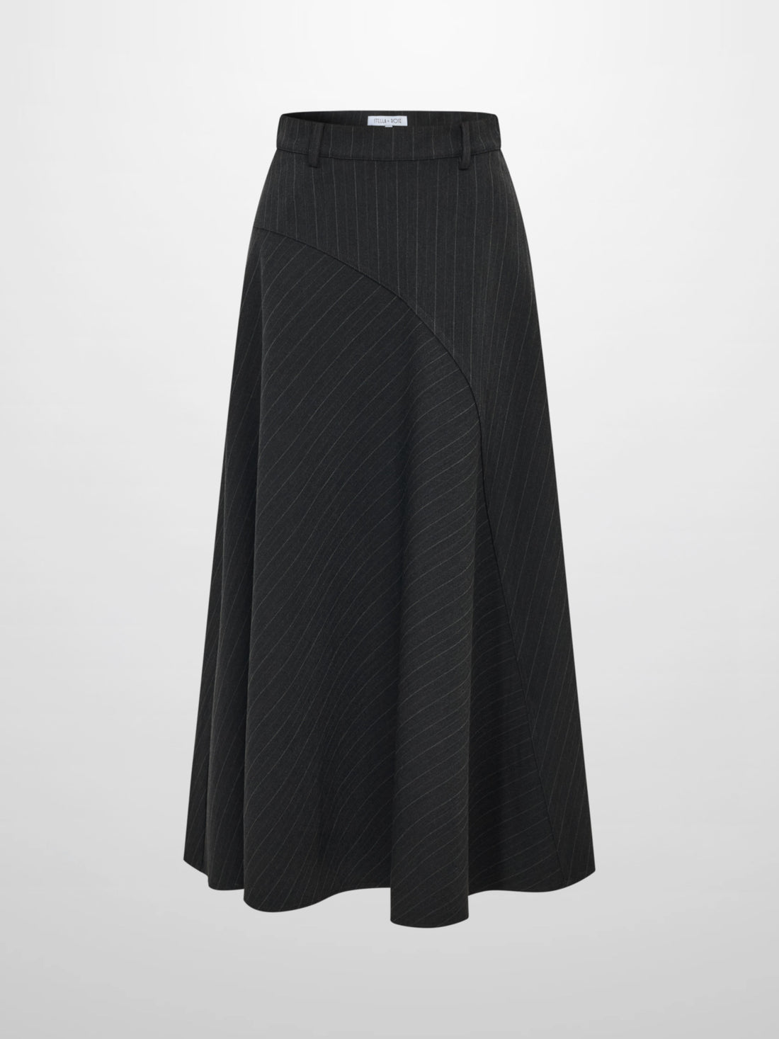 Curved Seam Full Skirt - Pinstripe