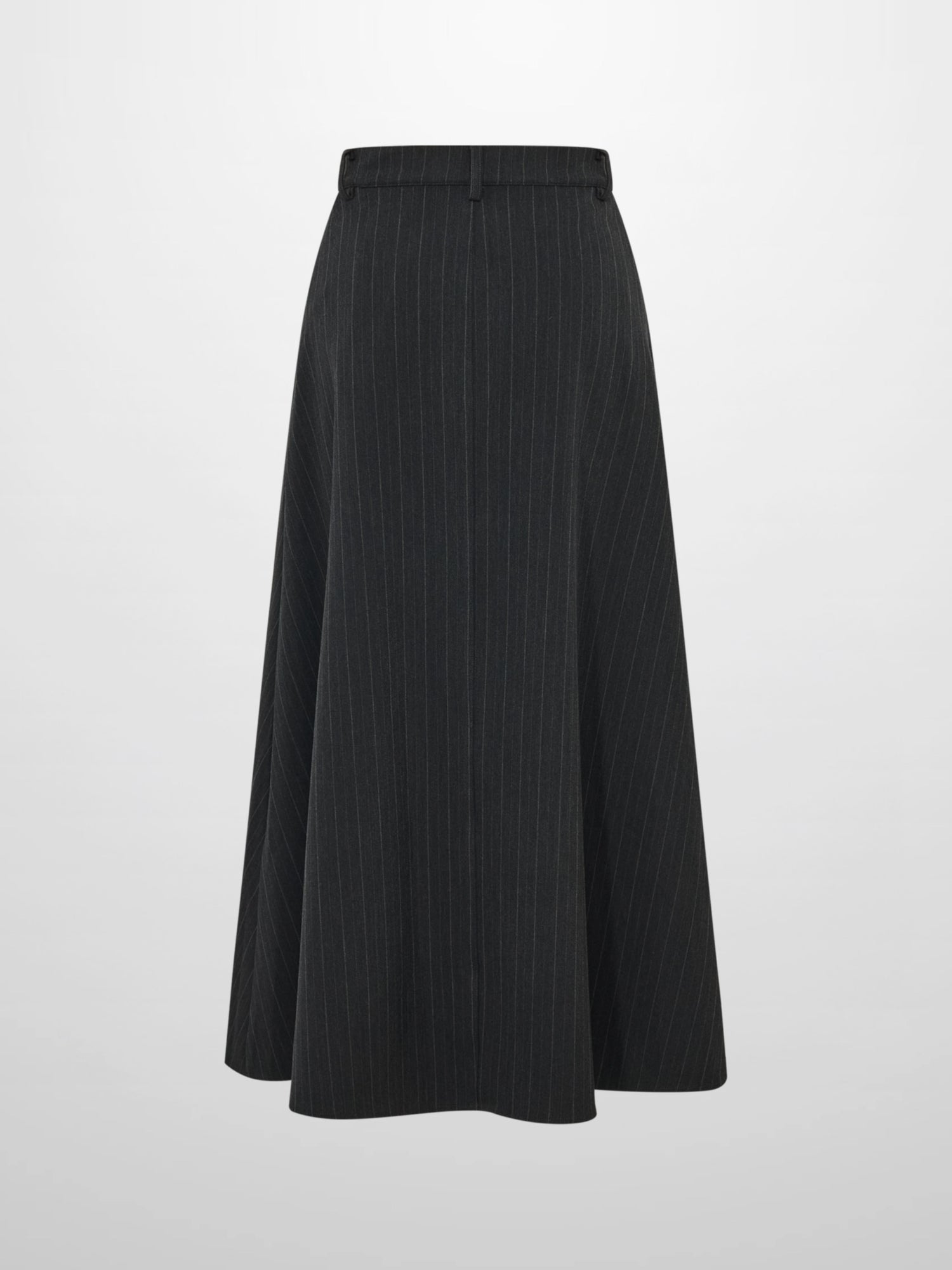 Curved Seam Full Skirt - Pinstripe