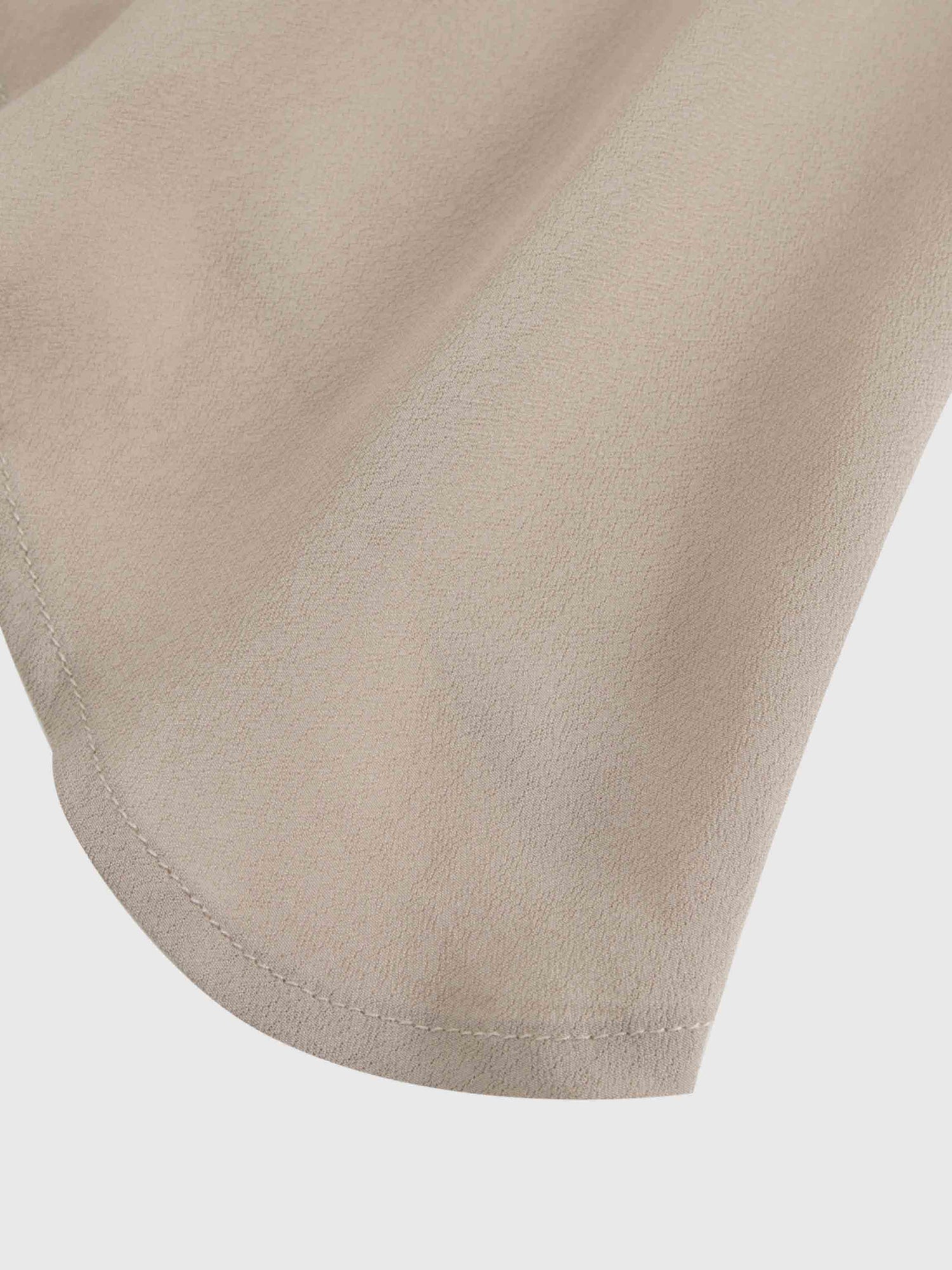 Curved Hem Maxi Skirt-Tan