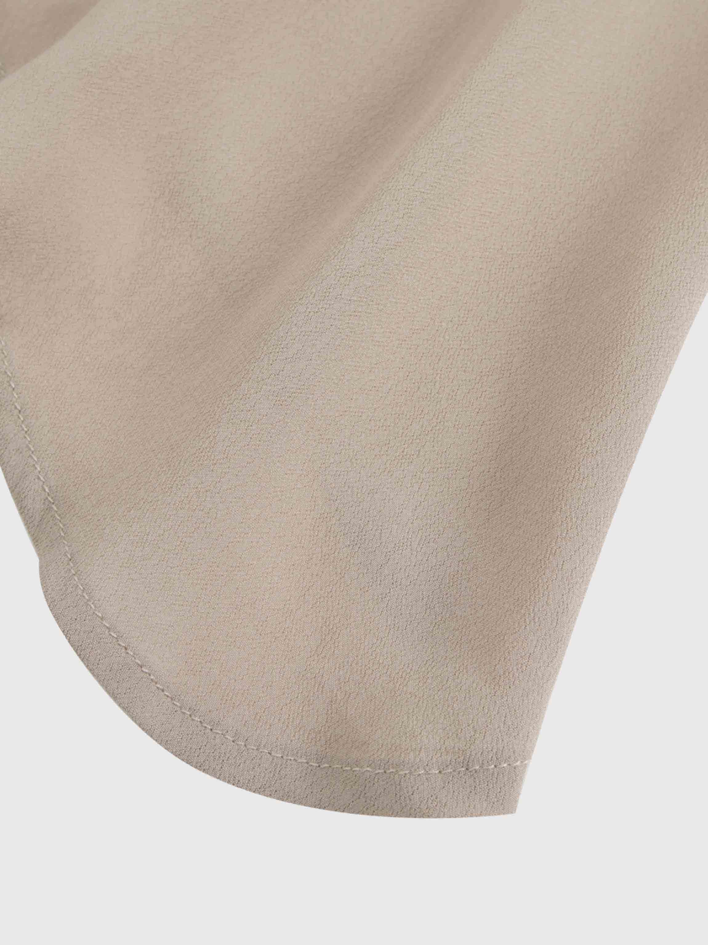 Curved Hem Maxi Skirt-Tan