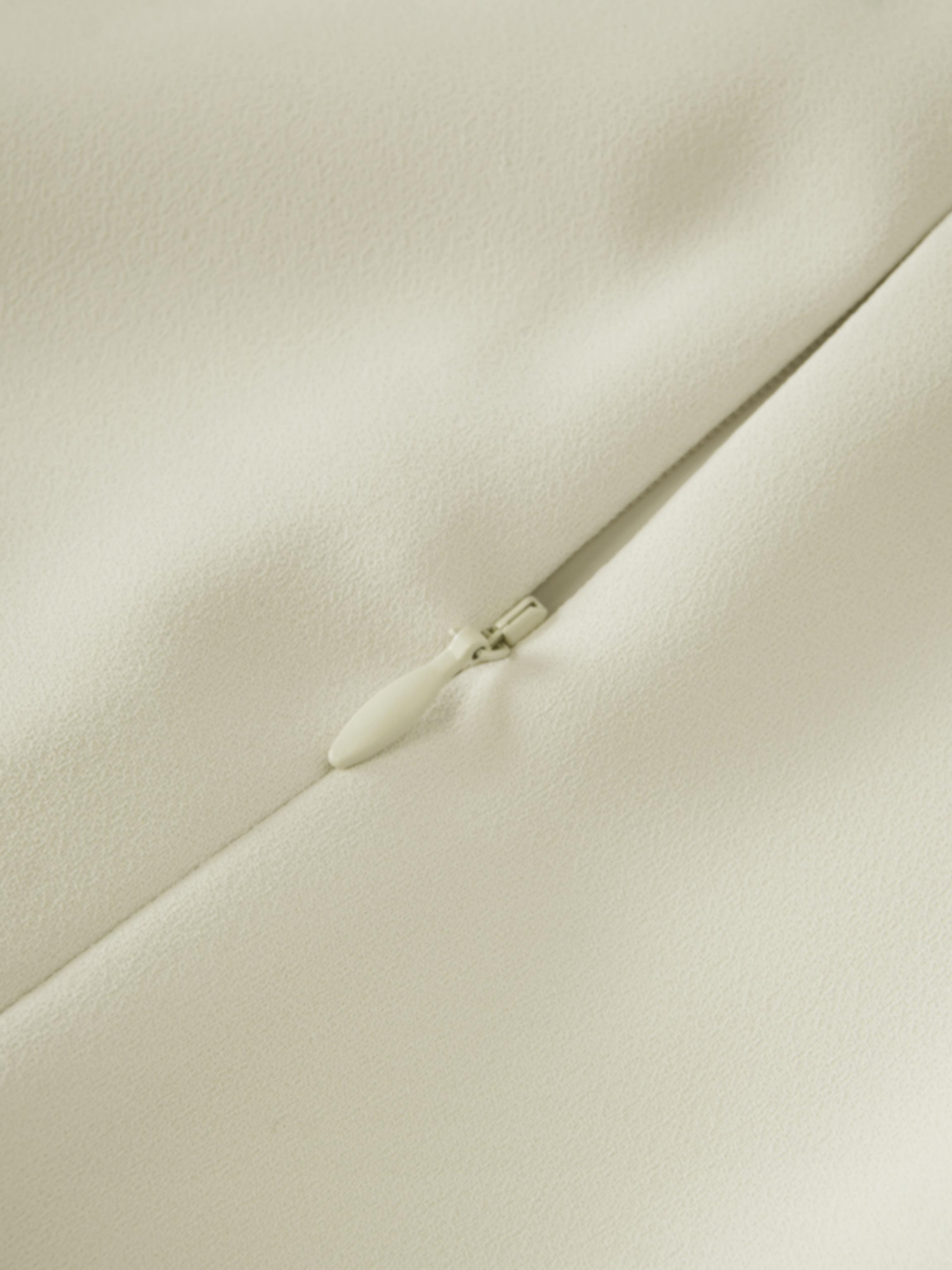 Waist Ruffle Dress-Cream