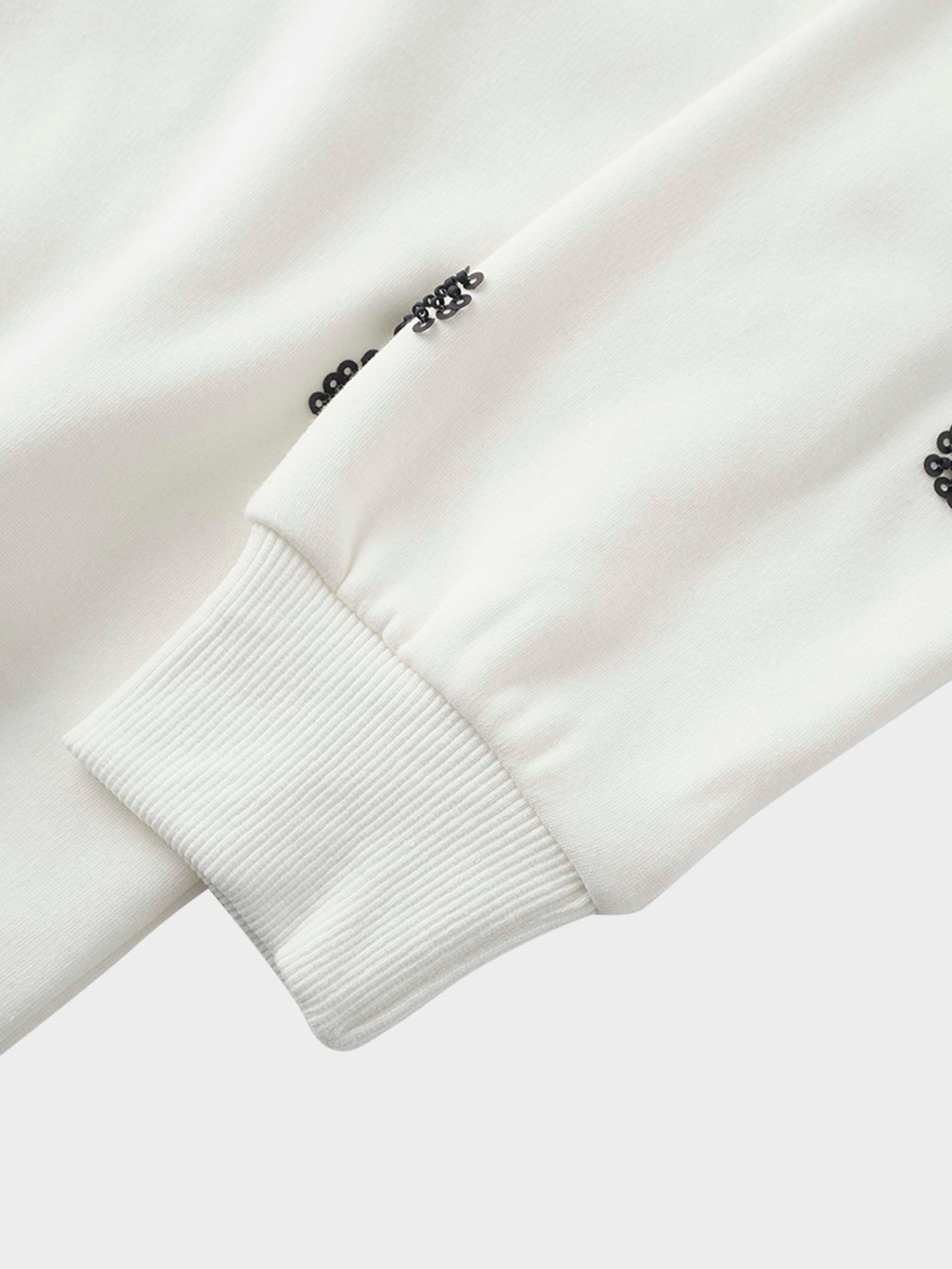 Embellished Sweatshirt-White/Black