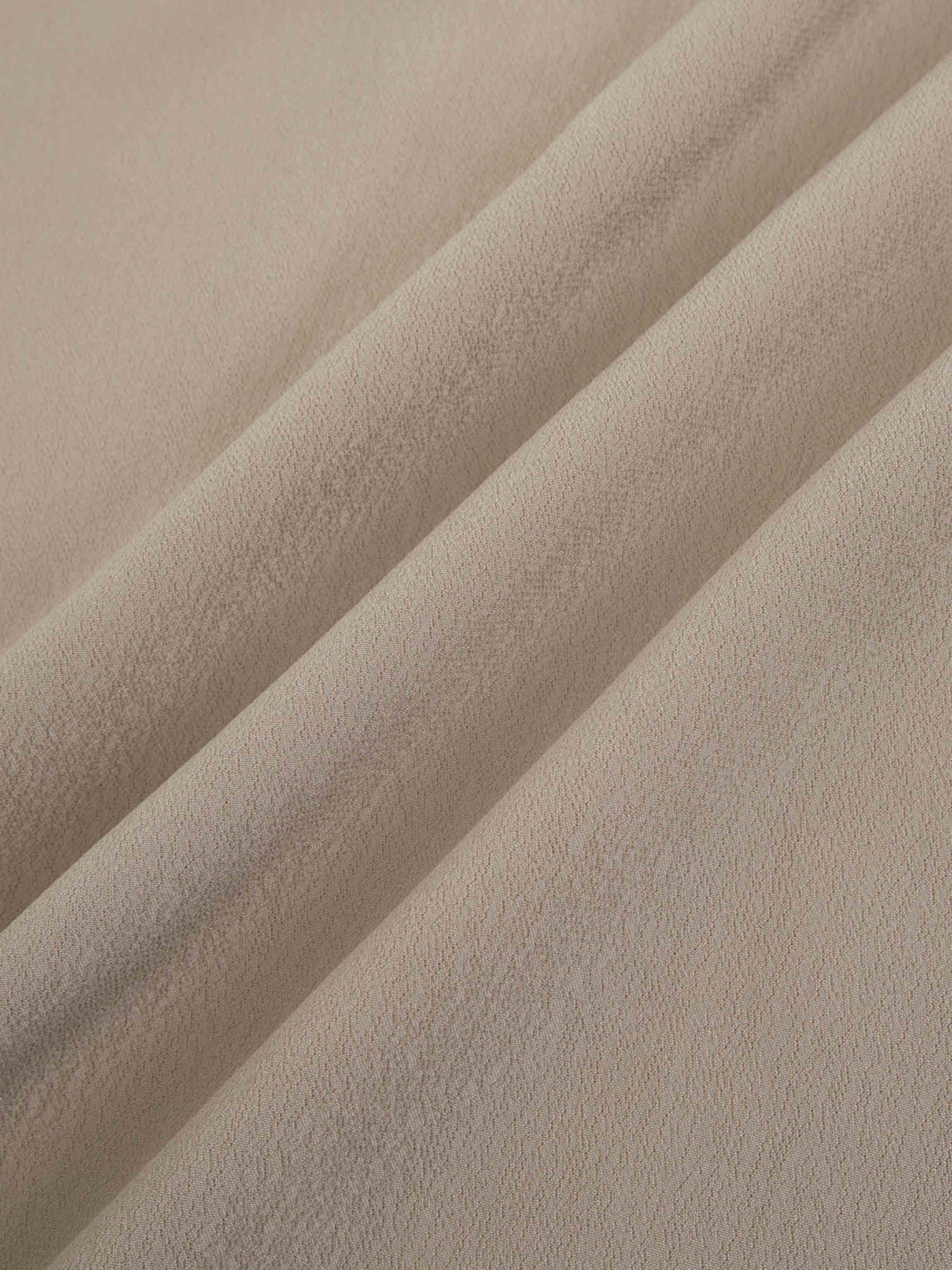 Curved Hem Maxi Skirt-Tan