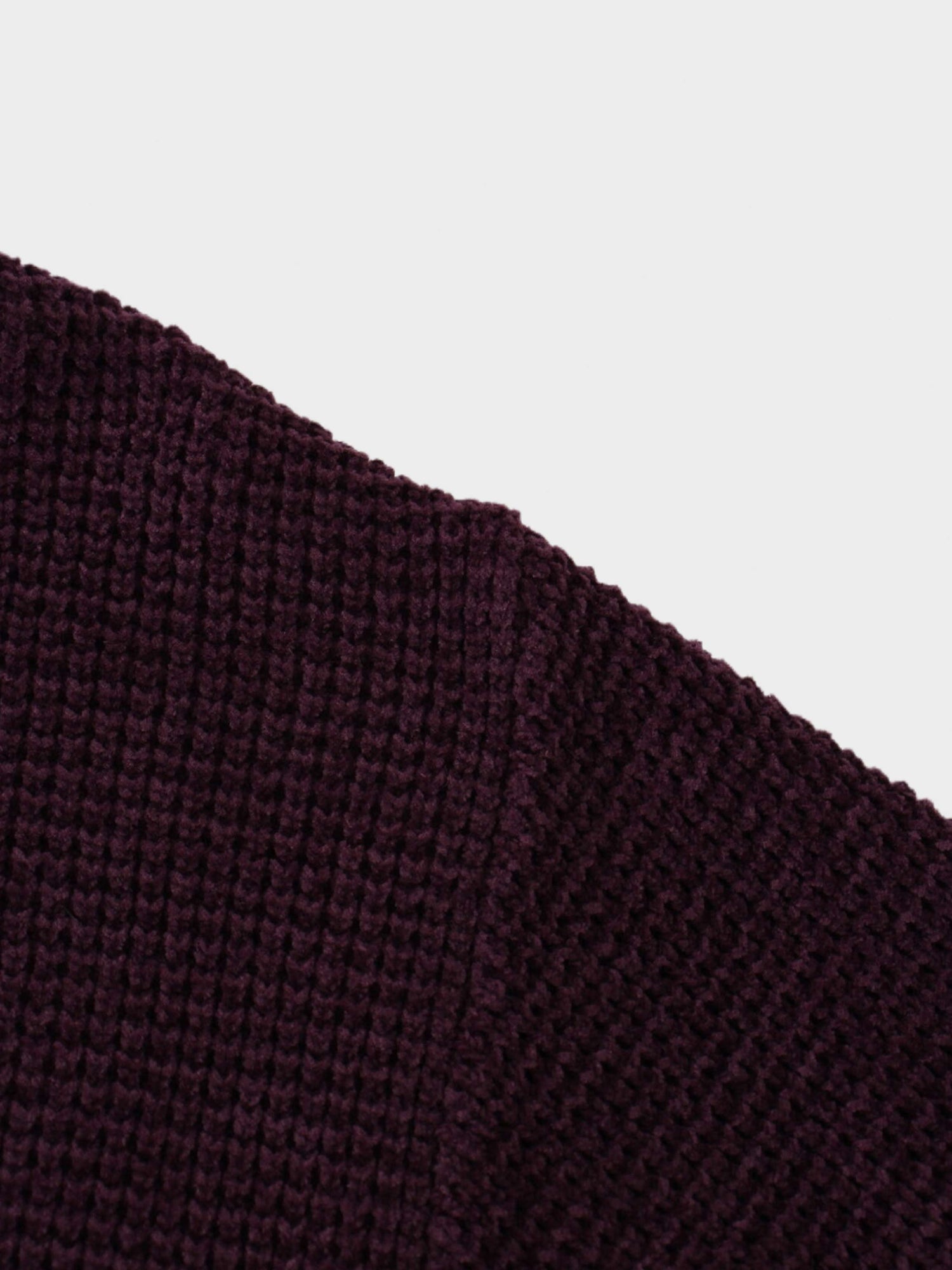 Chenille Waffle Sweater-Plum