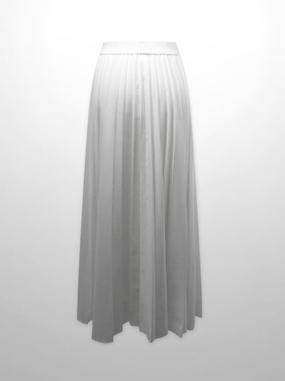 PLEATED SKIRT 35"-WHITE