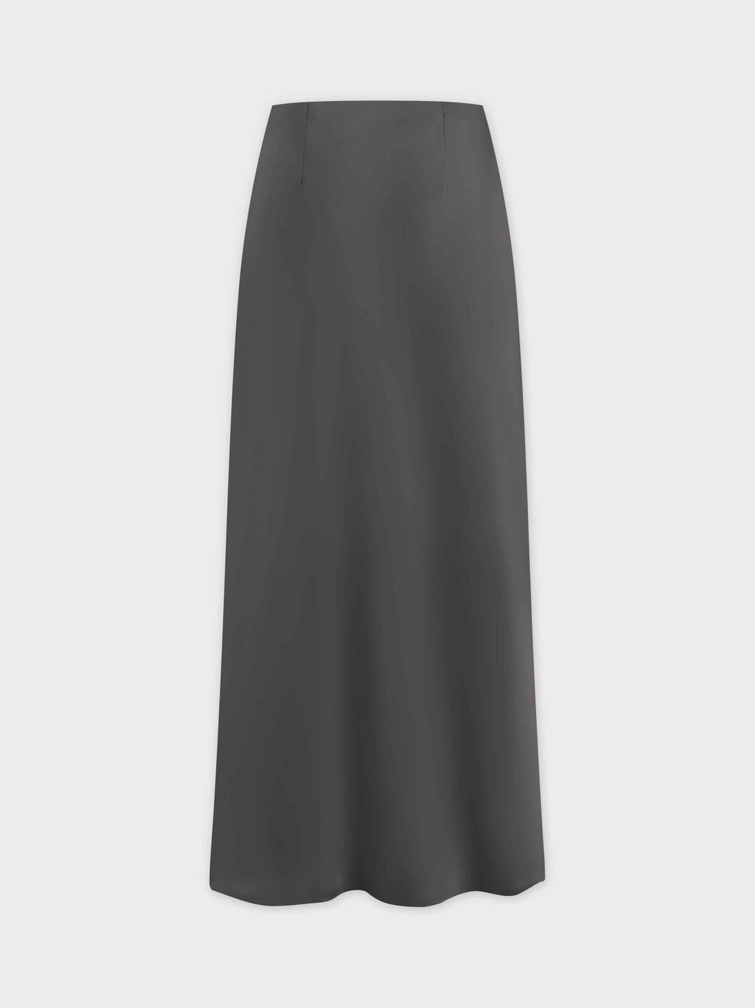 Solid Satin Slip Skirt-True Grey