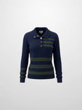 Mix Stripe Cable Sweater - Blue and Green