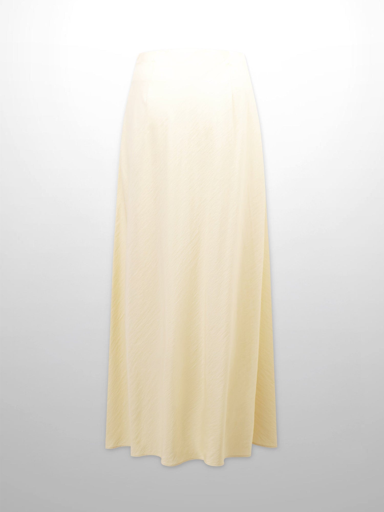 Crinkle Cotton Skirt 37&quot;-Pale Yellow