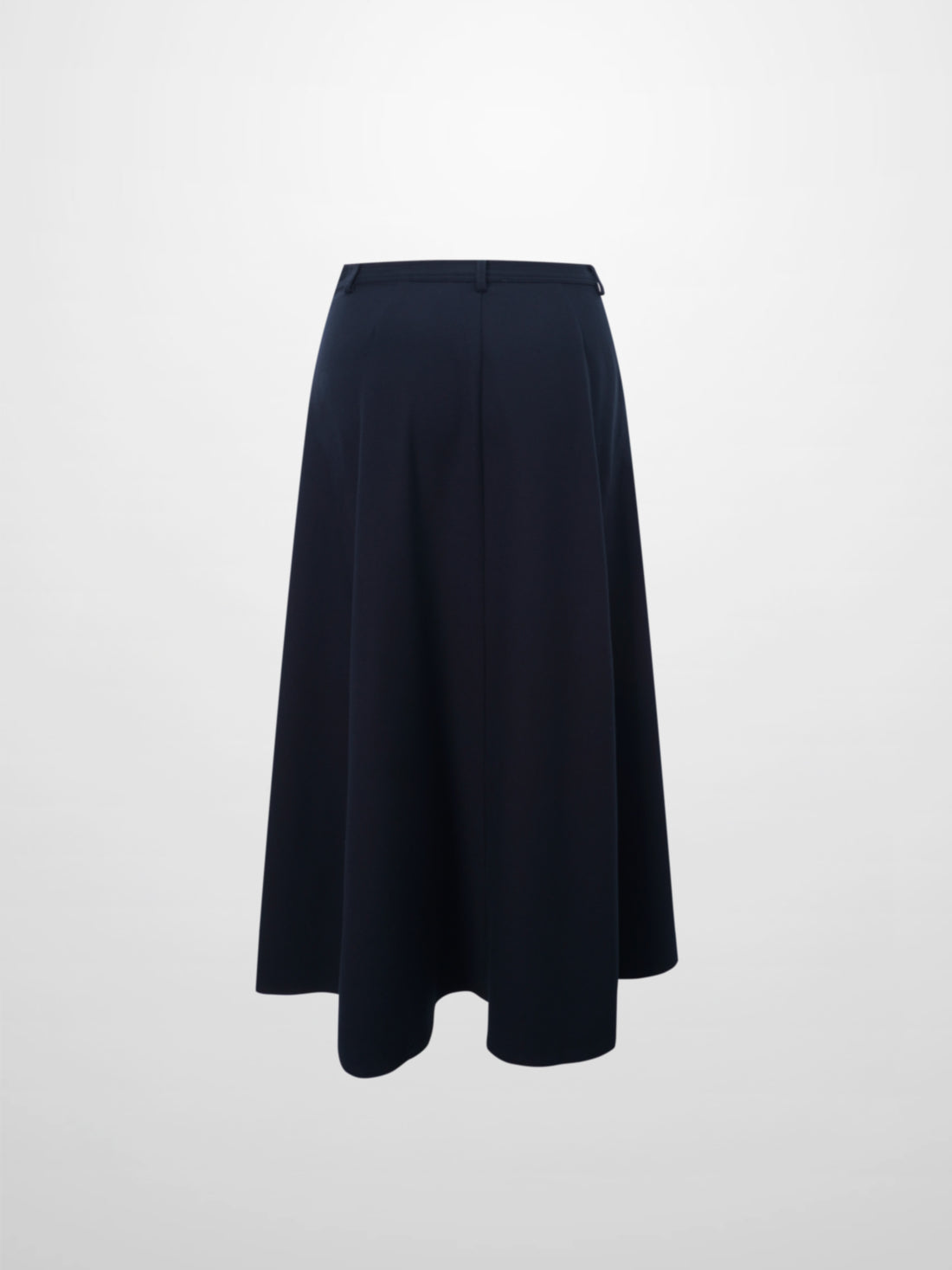 Wool Blend Yoke Skirt 26&quot;-Navy