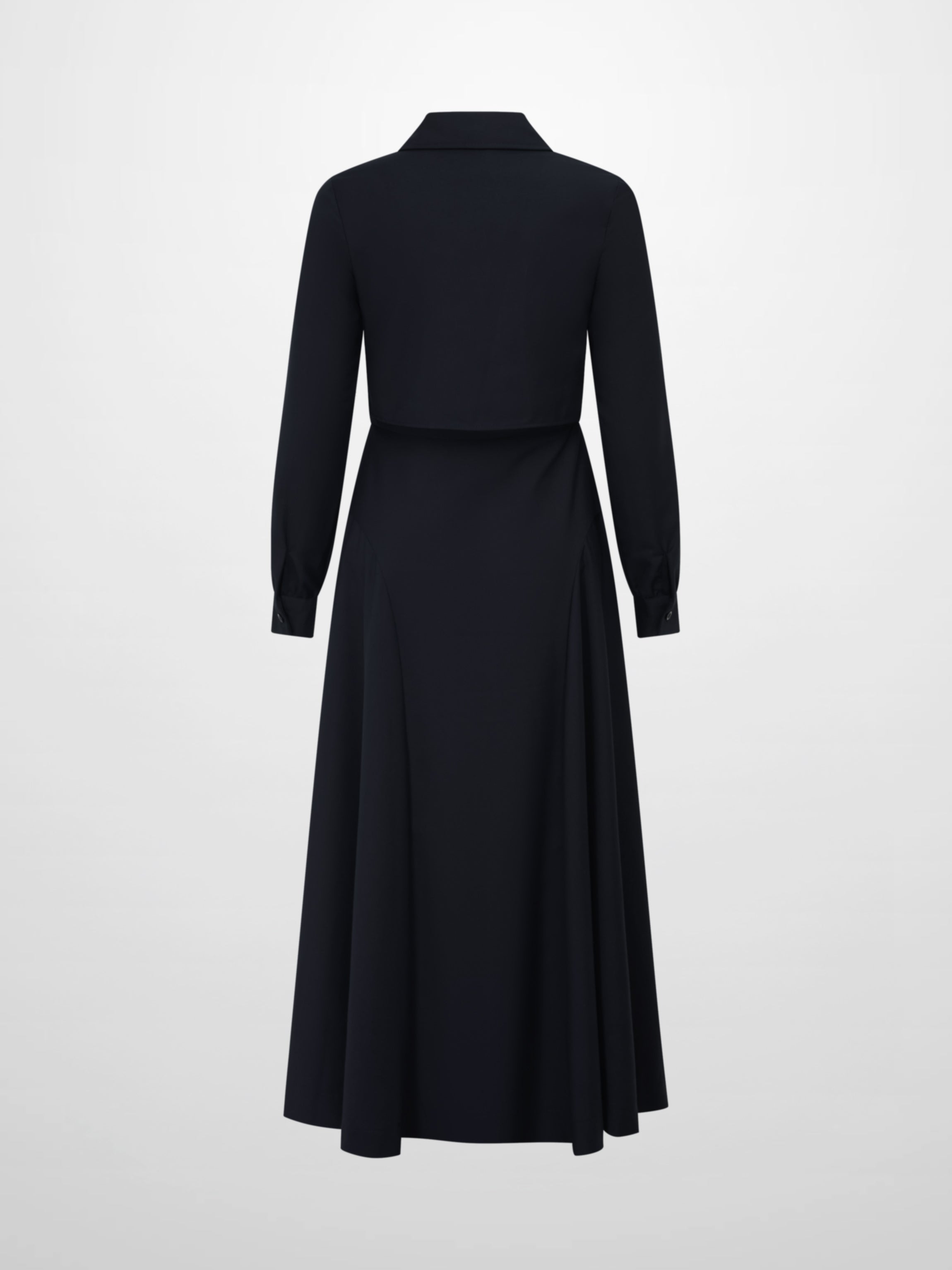 Cape Style Maxi Dress - Navy