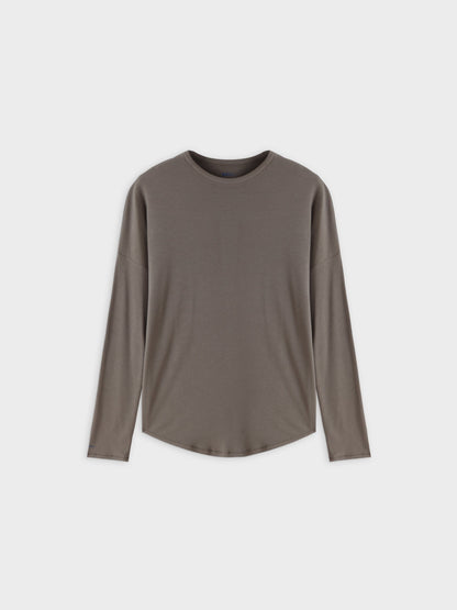 Ribbed Swing Tee-Olive