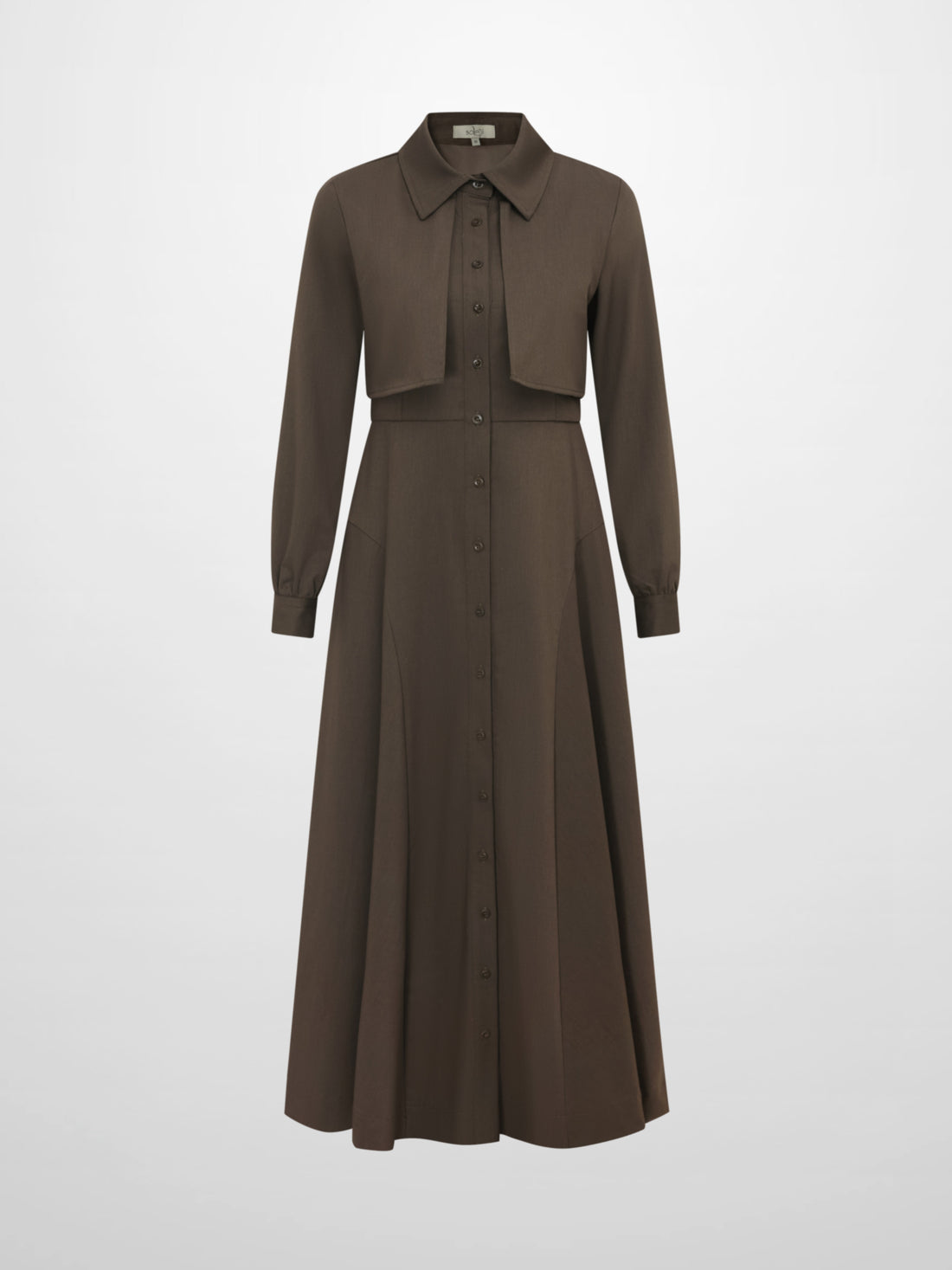 Cape Style Dress - Deep Olive